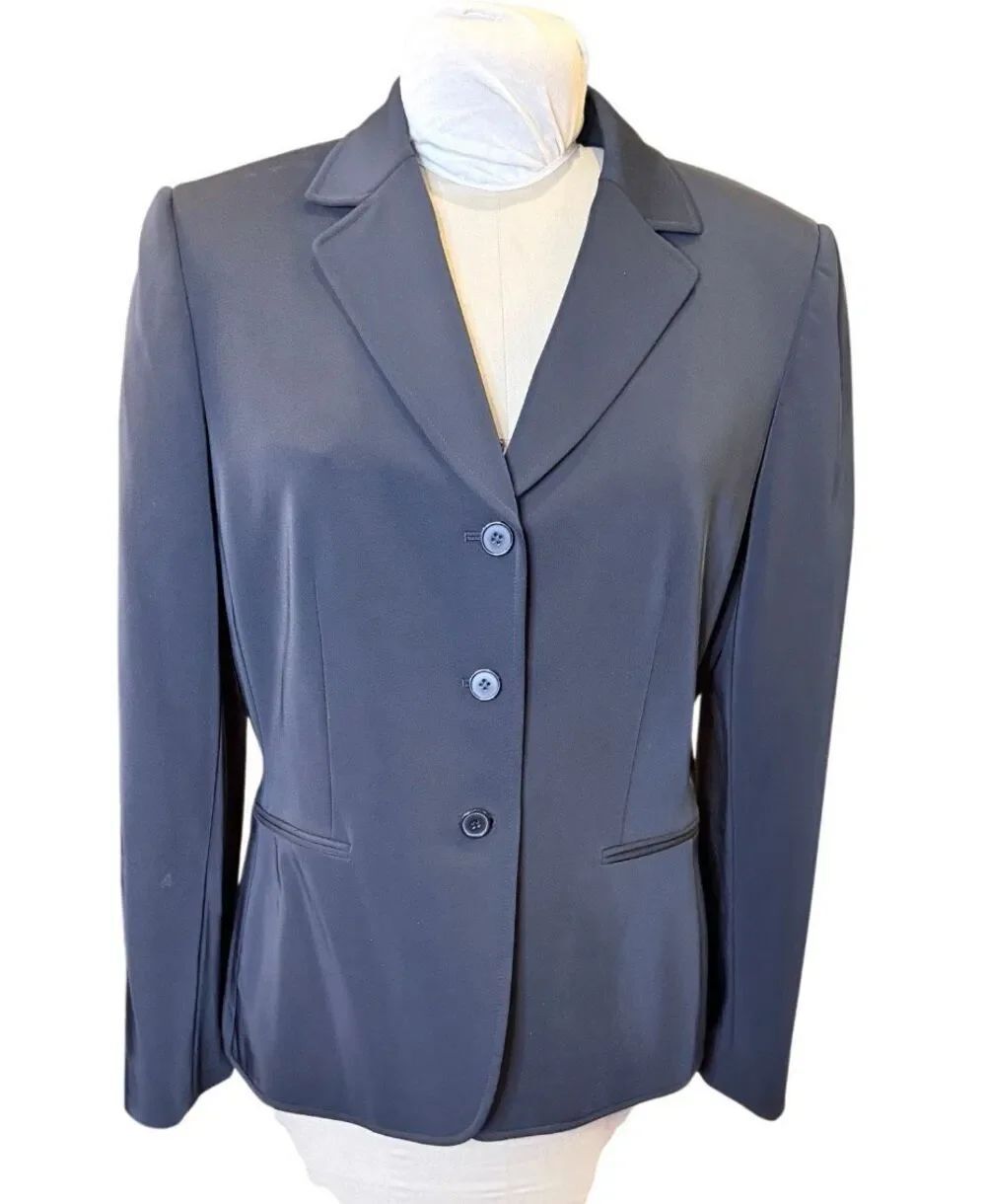 Antonio Melani 3- Button Blazer Lined Black Sz. 14 Career Office Professional Cl